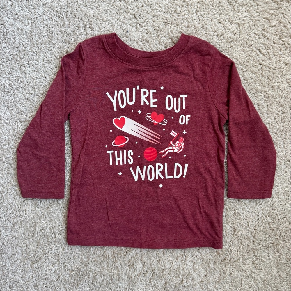 Cat & Jack Valentine Long Sleeve Shirt 2T